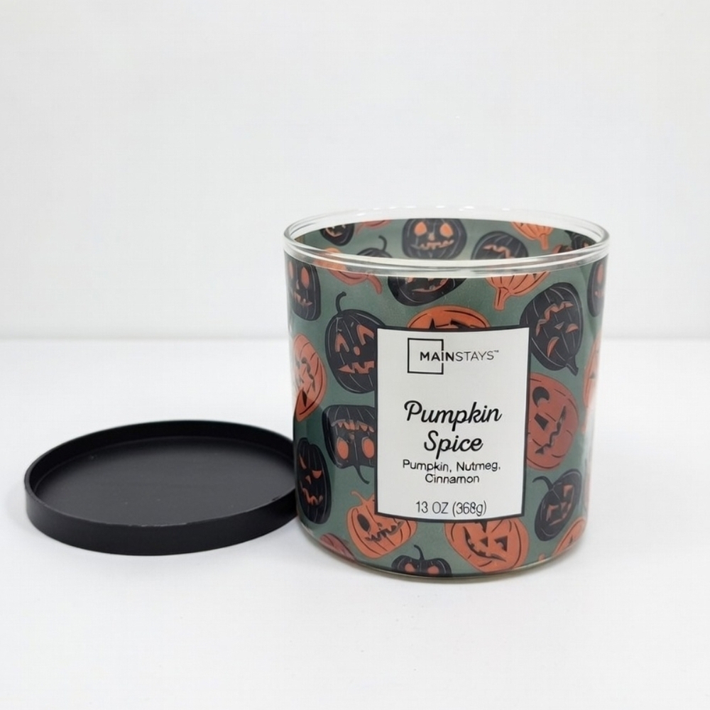 Mainstays Pumpkin Spice Candle with Festive Design